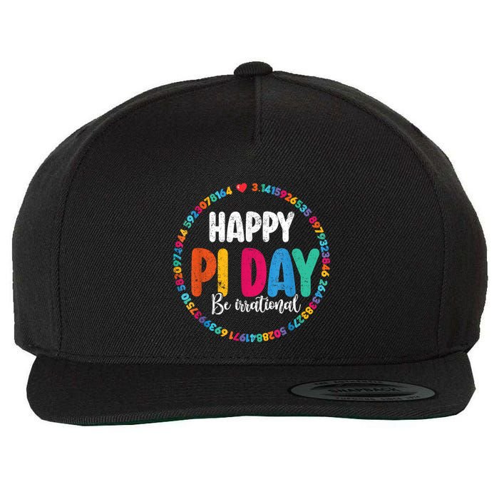 Funny Pi Day Be Irrational Spiral Pi Math For Pi Day 3.14 Wool Snapback Cap
