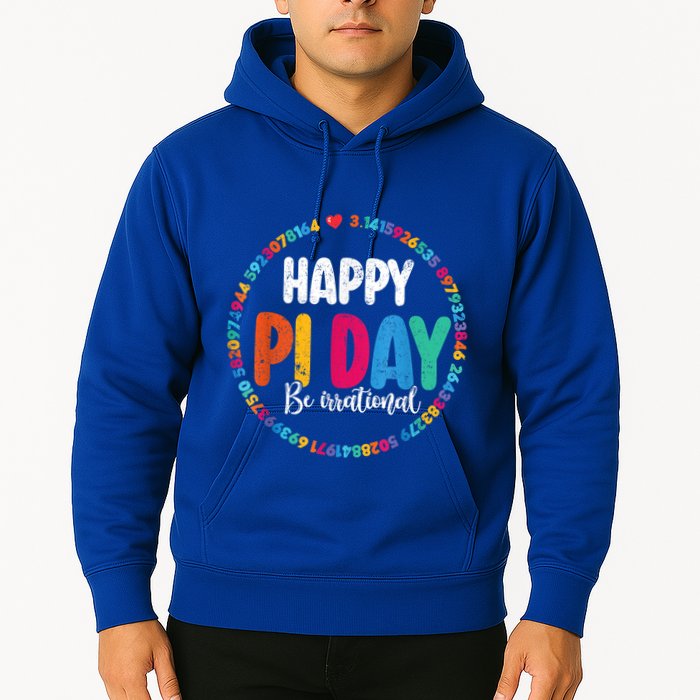 Funny Pi Day Be Irrational Spiral Pi Math For Pi Day 3.14 Hoodie