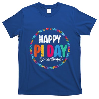 Funny Pi Day Be Irrational Spiral Pi Math For Pi Day 3.14 T-Shirt