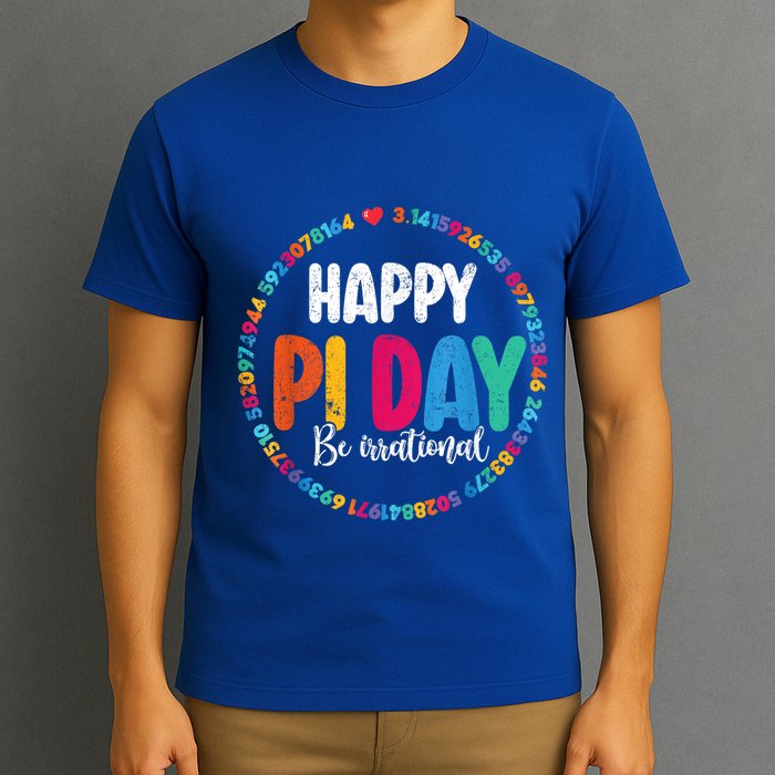 Funny Pi Day Be Irrational Spiral Pi Math For Pi Day 3.14 T-Shirt