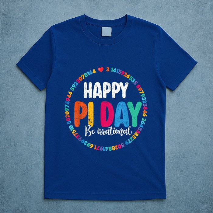 Funny Pi Day Be Irrational Spiral Pi Math For Pi Day 3.14 T-Shirt