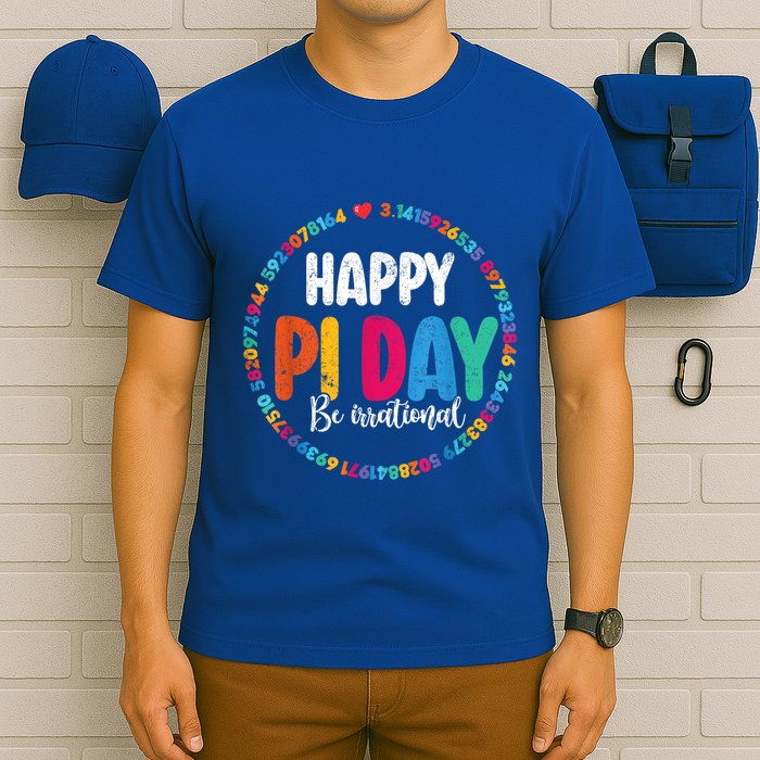 Funny Pi Day Be Irrational Spiral Pi Math For Pi Day 3.14 T-Shirt