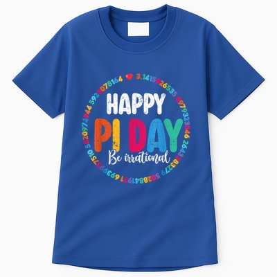 Funny Pi Day Be Irrational Spiral Pi Math For Pi Day 3.14 Tall T-Shirt