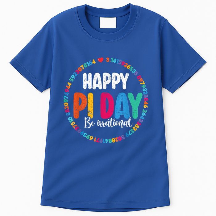 Funny Pi Day Be Irrational Spiral Pi Math For Pi Day 3.14 Tall T-Shirt