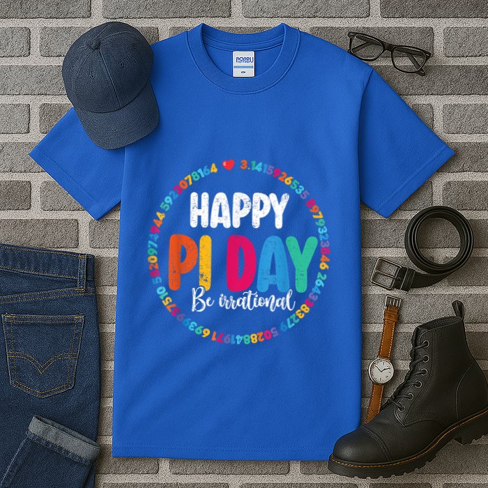 Funny Pi Day Be Irrational Spiral Pi Math For Pi Day 3.14 Tall T-Shirt