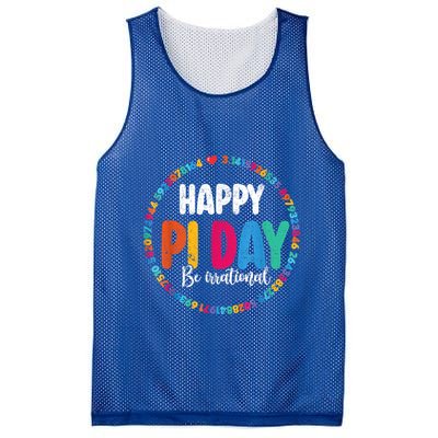 Funny Pi Day Be Irrational Spiral Pi Math For Pi Day 3.14 Mesh Reversible Basketball Jersey Tank