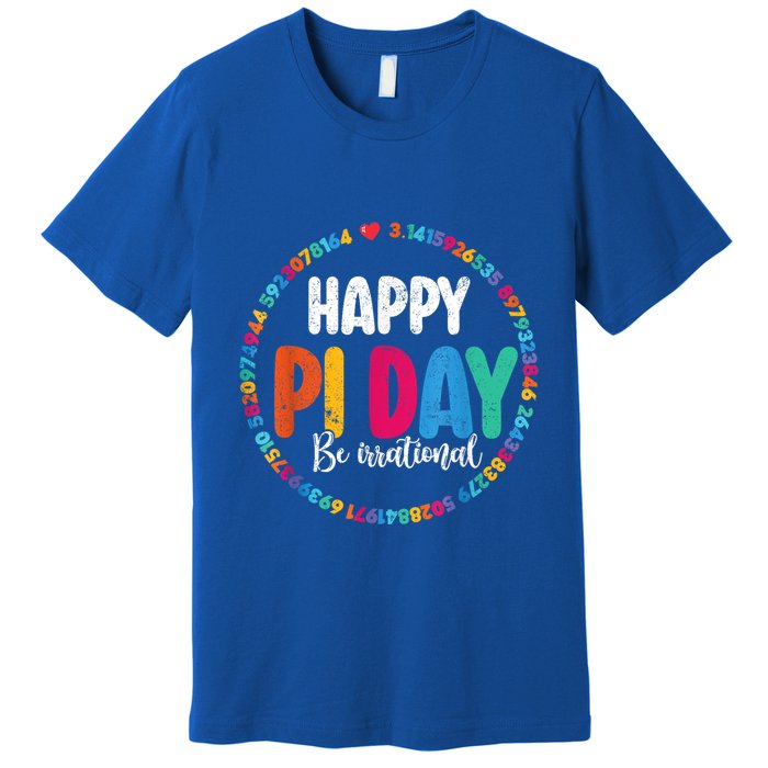 Funny Pi Day Be Irrational Spiral Pi Math For Pi Day 3.14 Premium T-Shirt