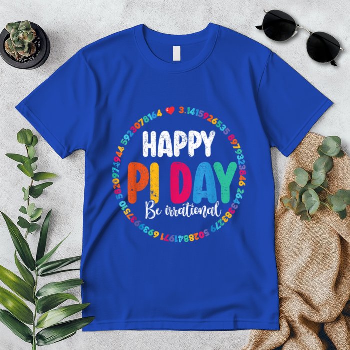 Funny Pi Day Be Irrational Spiral Pi Math For Pi Day 3.14 Premium T-Shirt