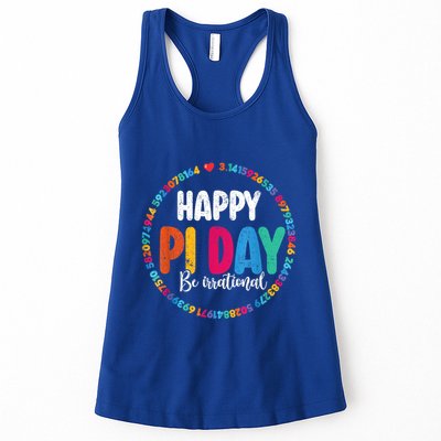 Funny Pi Day Be Irrational Spiral Pi Math For Pi Day 3.14 Womens Tank Top