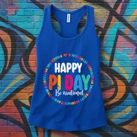 Funny Pi Day Be Irrational Spiral Pi Math For Pi Day 3.14 Womens Tank Top