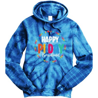 Funny Pi Day Be Irrational Spiral Pi Math For Pi Day 3.14 Tie Dye Hoodie