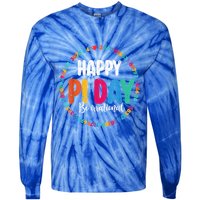 Funny Pi Day Be Irrational Spiral Pi Math For Pi Day 3.14 Tie-Dye Long Sleeve Shirt
