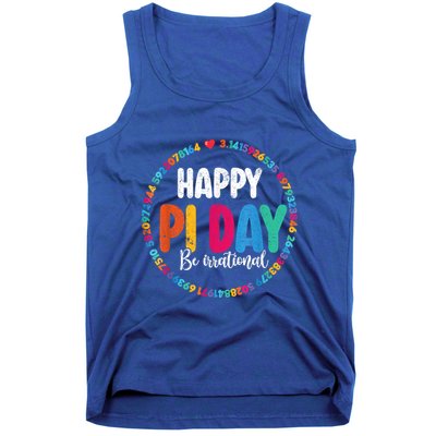 Funny Pi Day Be Irrational Spiral Pi Math For Pi Day 3.14 Tank Top