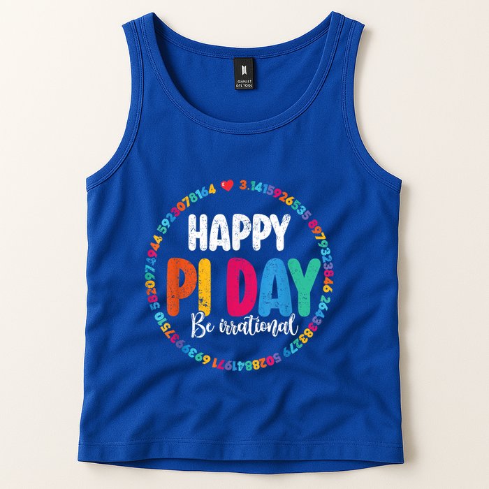 Funny Pi Day Be Irrational Spiral Pi Math For Pi Day 3.14 Tank Top