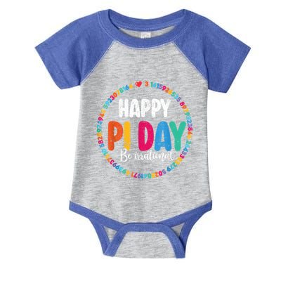 Funny Pi Day Be Irrational Spiral Pi Math For Pi Day 3.14 Infant Baby Jersey Bodysuit