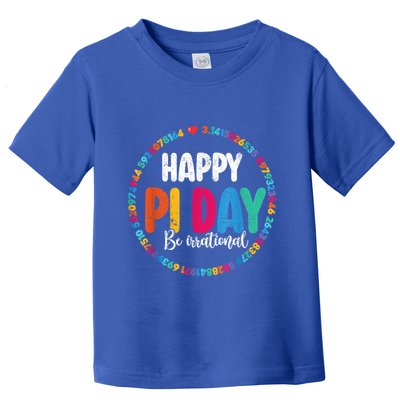 Funny Pi Day Be Irrational Spiral Pi Math For Pi Day 3.14 Toddler T-Shirt