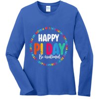 Funny Pi Day Be Irrational Spiral Pi Math For Pi Day 3.14 Ladies Long Sleeve Shirt