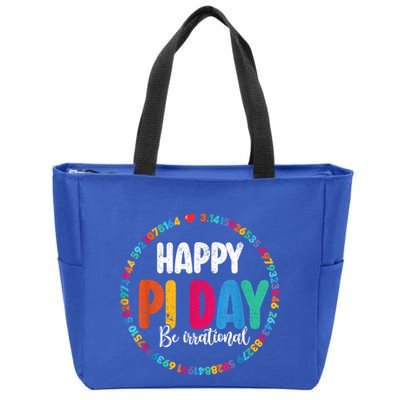 Funny Pi Day Be Irrational Spiral Pi Math For Pi Day 3.14 Zip Tote Bag