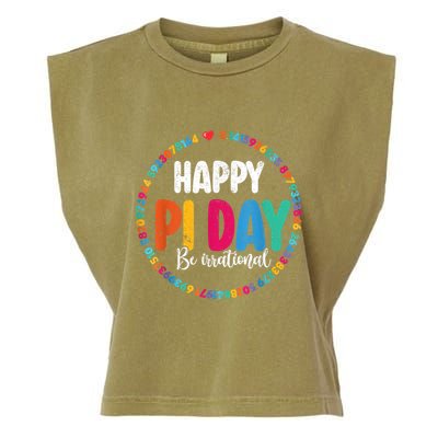 Funny Pi Day Be Irrational Spiral Pi Math For Pi Day 3.14 Garment-Dyed Women's Muscle Tee