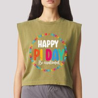 Funny Pi Day Be Irrational Spiral Pi Math For Pi Day 3.14 Garment-Dyed Women's Muscle Tee