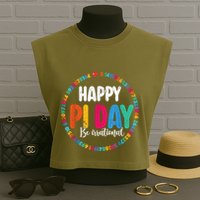 Funny Pi Day Be Irrational Spiral Pi Math For Pi Day 3.14 Garment-Dyed Women's Muscle Tee