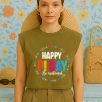 Funny Pi Day Be Irrational Spiral Pi Math For Pi Day 3.14 Garment-Dyed Women's Muscle Tee
