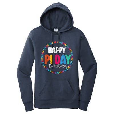 Funny Pi Day Be Irrational Spiral Pi Math For Pi Day 3.14 Women's Pullover Hoodie