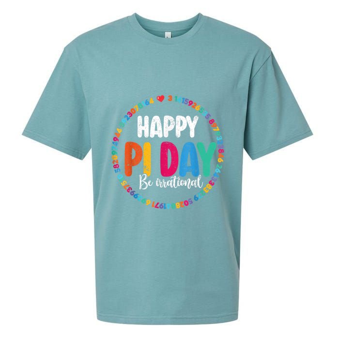 Funny Pi Day Be Irrational Spiral Pi Math For Pi Day 3.14 Sueded Cloud Jersey T-Shirt