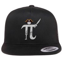 Funny Pi Day Pi Rate Science & Math Teacher Happy Pi Day Flat Bill Trucker Hat