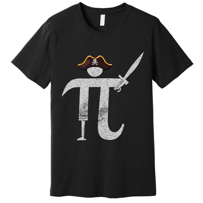 Funny Pi Day Pi Rate Science & Math Teacher Happy Pi Day Premium T-Shirt