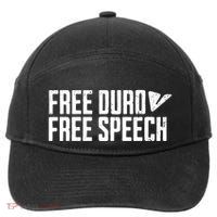 Free Pavel Durov Telegram Free Speech 7-Panel Snapback Hat