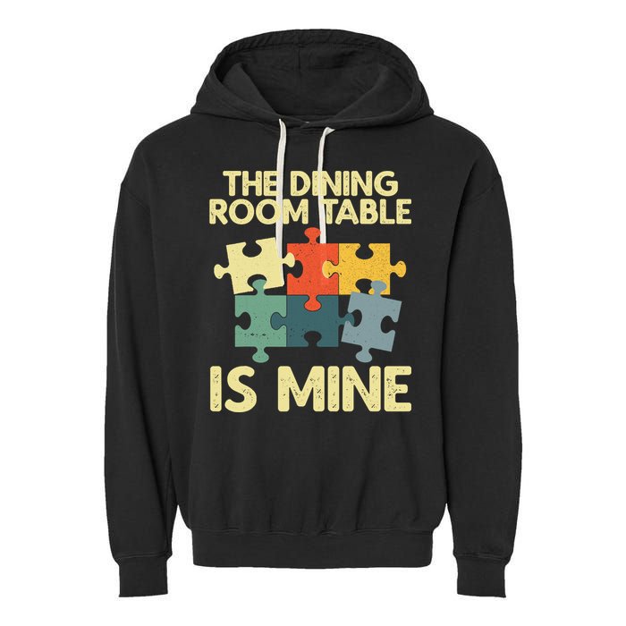 Funny Puzzle Design For Jigsaw Puzzle Lover Garment-Dyed Fleece Hoodie