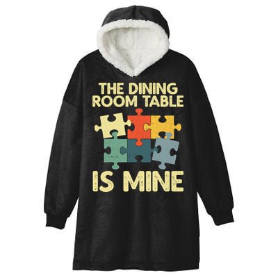 Funny Puzzle Design For Jigsaw Puzzle Lover Hooded Wearable Blanket