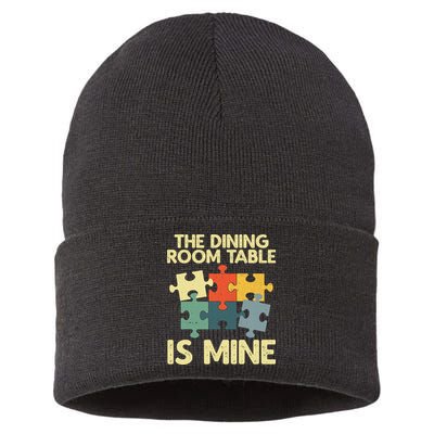 Funny Puzzle Design For Jigsaw Puzzle Lover Sustainable Knit Beanie