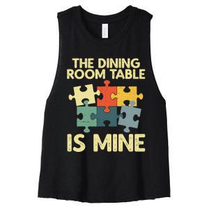 Funny Puzzle Design For Jigsaw Puzzle Lover Women's Racerback Cropped Tank