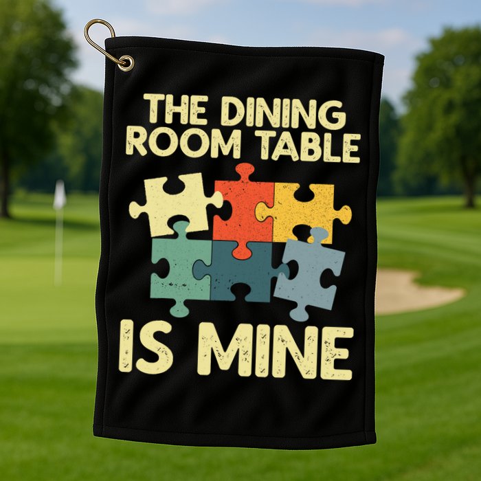 Funny Puzzle Design For Jigsaw Puzzle Lover Golf Towel