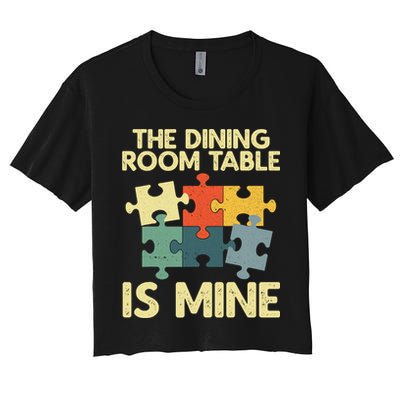 Funny Puzzle Design For Jigsaw Puzzle Lover Crop Top