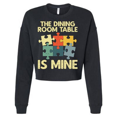 Funny Puzzle Design For Jigsaw Puzzle Lover Cropped Pullover Crew