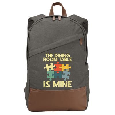 Funny Puzzle Design For Jigsaw Puzzle Lover Cotton Canvas Backpack
