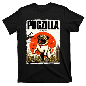 Funny Pugzilla Dog Lover Funny Japanese Pug Dog Lover T-Shirt