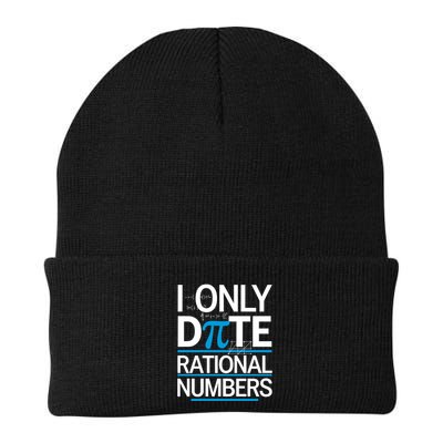 Funny Pi Day Math Pun I Only Date Rational Numbers Knit Cap Winter Beanie
