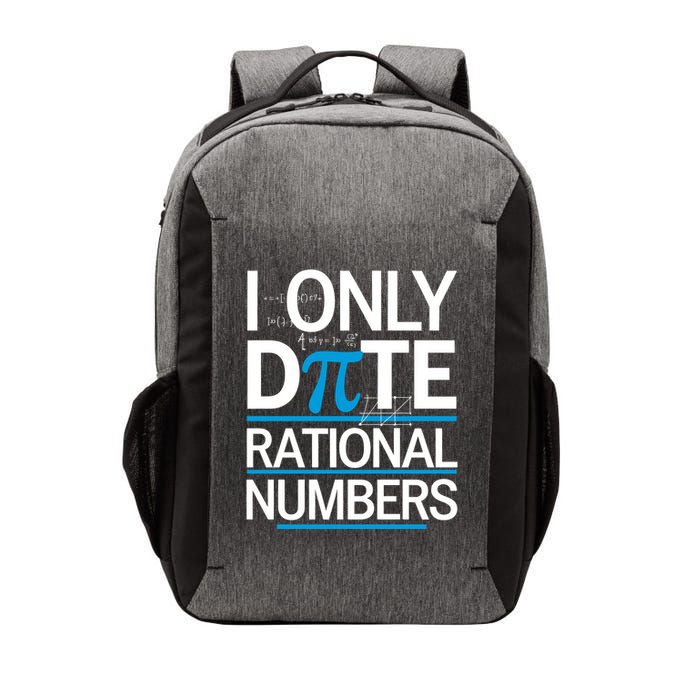 Funny Pi Day Math Pun I Only Date Rational Numbers Vector Backpack