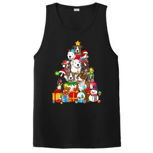 Funny Pitbull Dog Christmas Tree Lights Puppy Dog Lover Cute Gift PosiCharge Competitor Tank