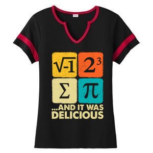 Funny Pi Day Math Pun Ladies Halftime Notch Neck Tee