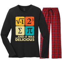 Funny Pi Day Math Pun Women's Long Sleeve Flannel Pajama Set 