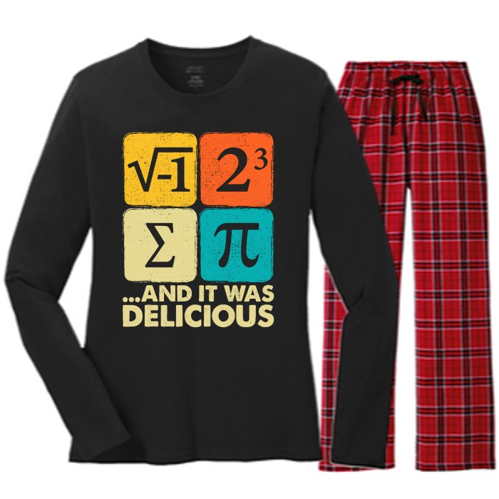 Funny Pi Day Math Pun Women's Long Sleeve Flannel Pajama Set 