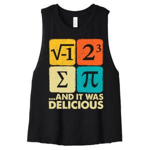 Funny Pi Day Math Pun Women's Racerback Cropped Tank