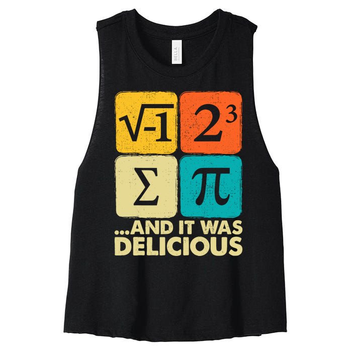 Funny Pi Day Math Pun Women's Racerback Cropped Tank