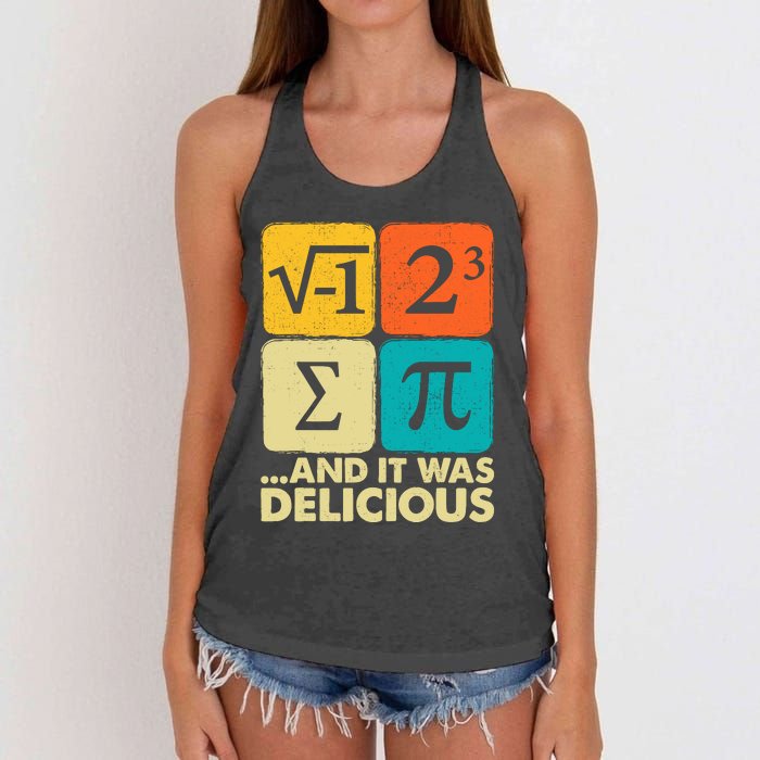 Funny Pi Day Math Pun Women's Knotted Racerback Tank