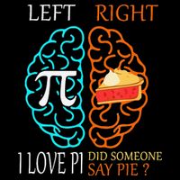 Funny Pi Day Left Vs Right Brain Pie Math Geek T-Shirt